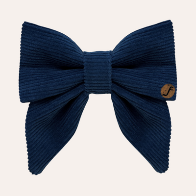 Dark blue corduroy sailor bow tie