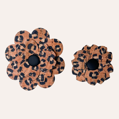 Brown leopard spot cork flowers