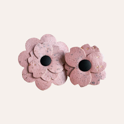 Pale pink cork flowers in two sizes