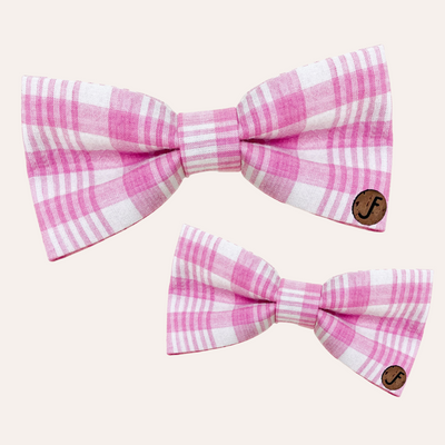 Light pink plaid bows