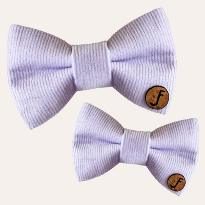 Lilac corduroy pet bow tie
