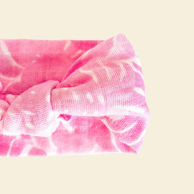 Pink palm print scarf