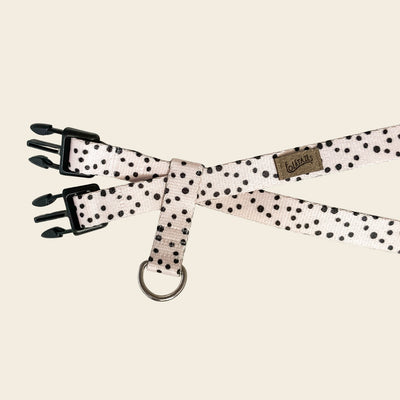 Dalmatian spot print buckle dog harness