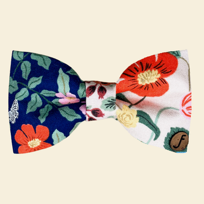 Floral printed bow tie